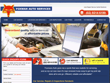 Tablet Screenshot of foxmanautoservices.com.au